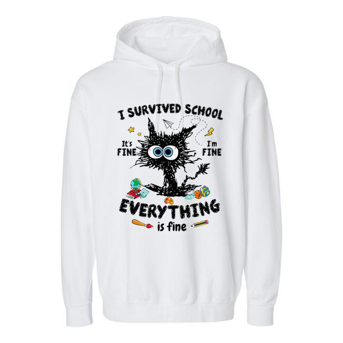 Happy Last Day Of School Teacher Student Graduation Garment-Dyed Fleece Hoodie