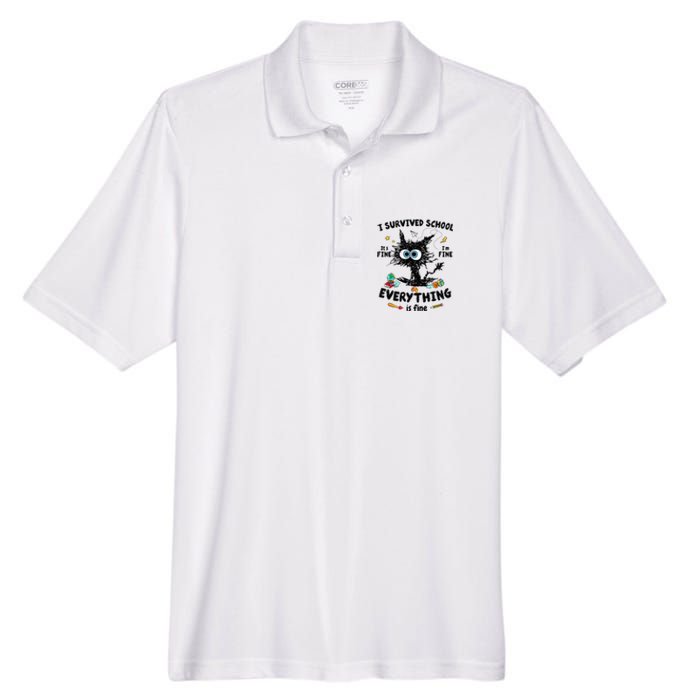 Happy Last Day Of School Teacher Student Graduation Men's Origin Performance Pique Polo