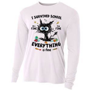 Happy Last Day Of School Teacher Student Graduation Cooling Performance Long Sleeve Crew