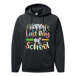 Happy Last Day of School Teacher Student Graduation Performance Fleece Hoodie