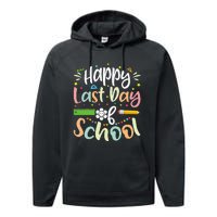 Happy Last Day of School Teacher Student Graduation Performance Fleece Hoodie