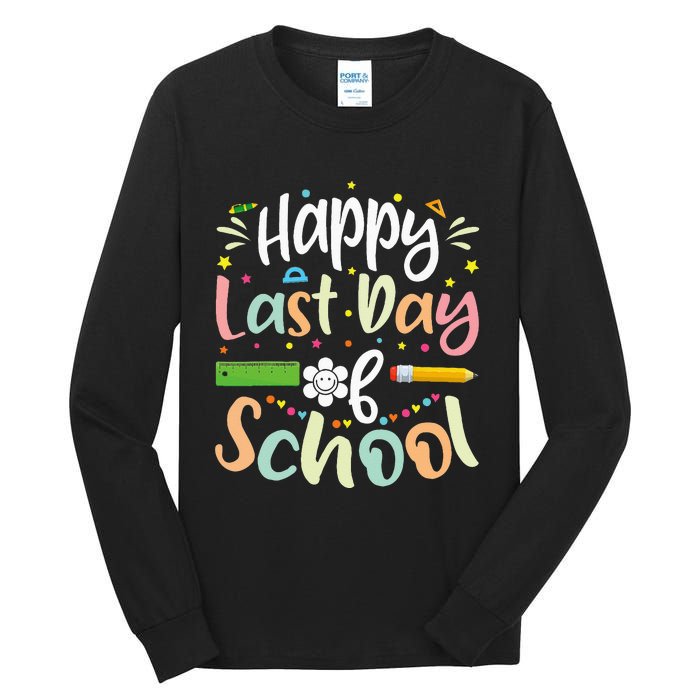 Happy Last Day of School Teacher Student Graduation Tall Long Sleeve T-Shirt