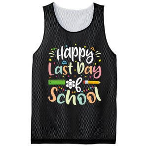 Happy Last Day of School Teacher Student Graduation Mesh Reversible Basketball Jersey Tank