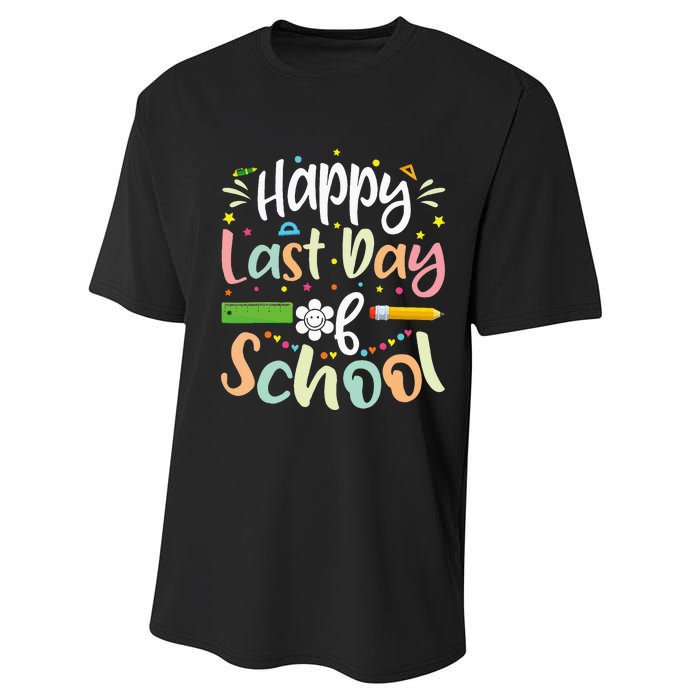 Happy Last Day of School Teacher Student Graduation Performance Sprint T-Shirt