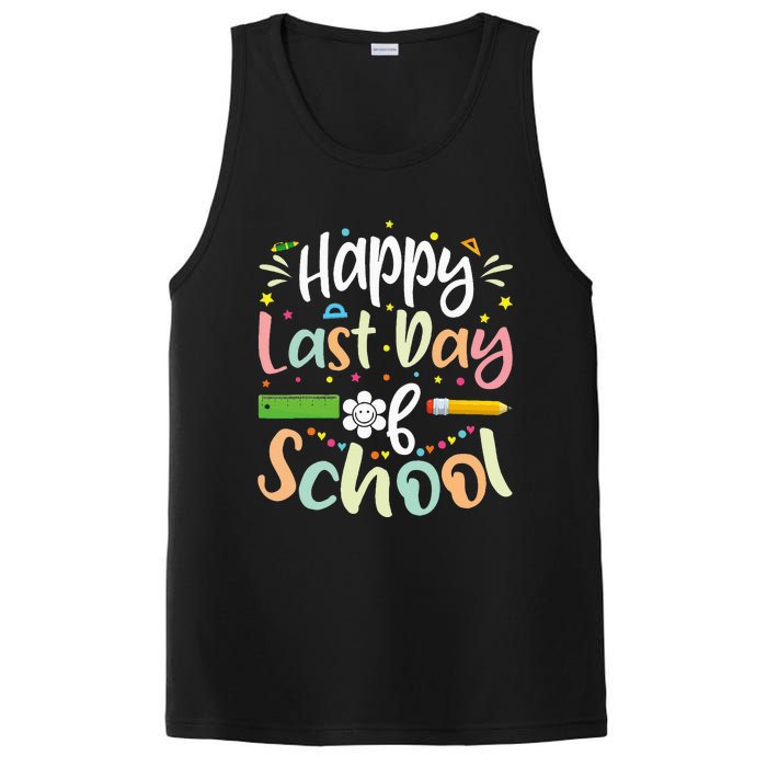 Happy Last Day of School Teacher Student Graduation PosiCharge Competitor Tank