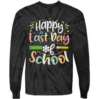 Happy Last Day of School Teacher Student Graduation Tie-Dye Long Sleeve Shirt