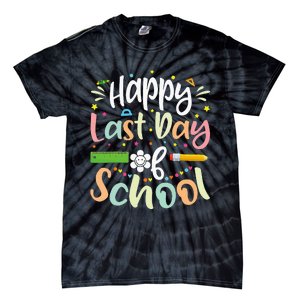 Happy Last Day of School Teacher Student Graduation Tie-Dye T-Shirt