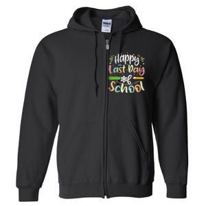 Happy Last Day of School Teacher Student Graduation Full Zip Hoodie