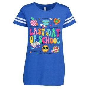 Happy Last Day Of School Teacher Boy Girl Grad Hello Summer Enza Ladies Jersey Football T-Shirt