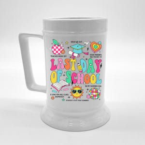 Happy Last Day Of School Teacher Boy Girl Grad Hello Summer Beer Stein