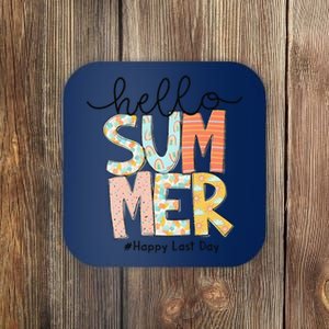 Happy Last Day Of School Teacher Student Hello Summer Gifts Coaster