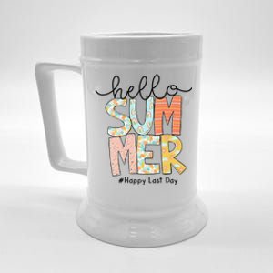 Happy Last Day Of School Teacher Student Hello Summer Gifts Beer Stein