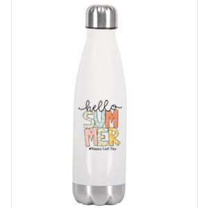 Happy Last Day Of School Teacher Student Hello Summer Gifts Stainless Steel Insulated Water Bottle