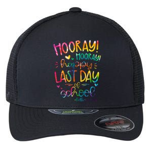 Happy Last Day Of School Hello Summer Students And Teachers Flexfit Unipanel Trucker Cap