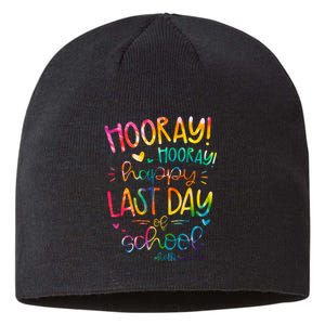 Happy Last Day Of School Hello Summer Students And Teachers Sustainable Beanie