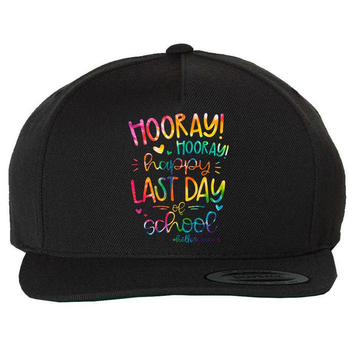 Happy Last Day Of School Hello Summer Students And Teachers Wool Snapback Cap