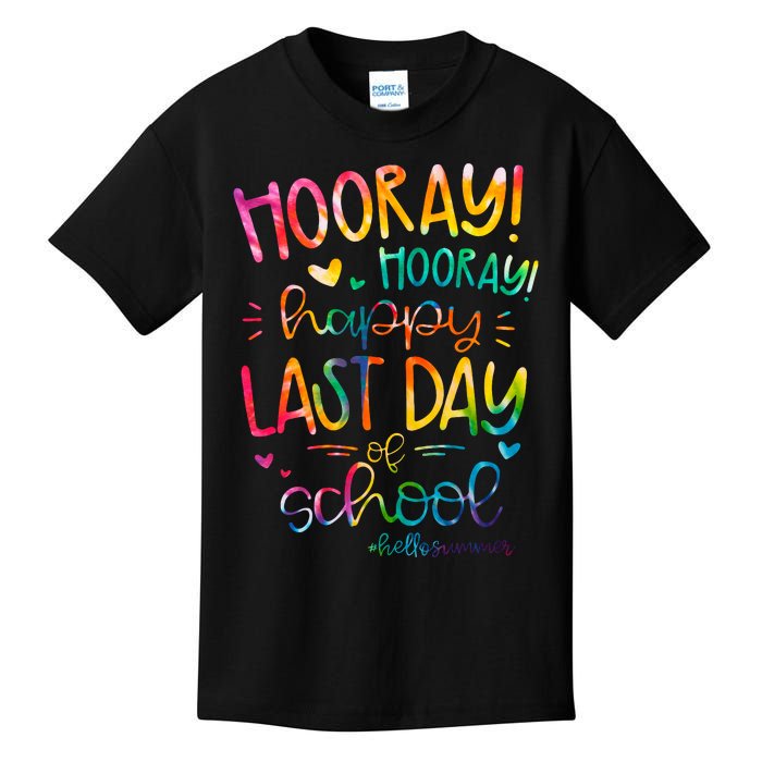 Happy Last Day Of School Hello Summer Students And Teachers Kids T-Shirt