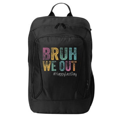 Happy Last Day Of School Bruh We Out Teachers Retro Vintage City Backpack