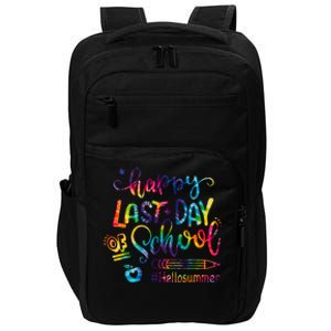 Happy Last Day Of School Hello Summer Teacher Student Shirts Impact Tech Backpack