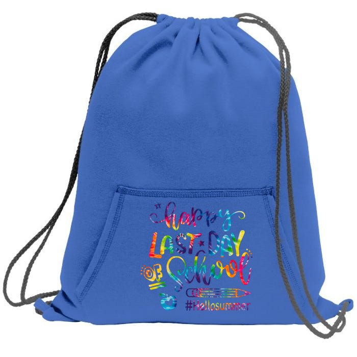 Happy Last Day Of School Hello Summer Teacher Student Shirts Sweatshirt Cinch Pack Bag