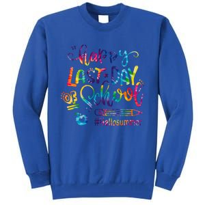 Happy Last Day Of School Hello Summer Teacher Student Shirts Tall Sweatshirt