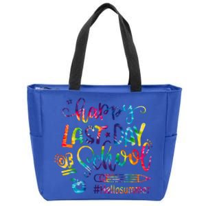 Happy Last Day Of School Hello Summer Teacher Student Shirts Zip Tote Bag