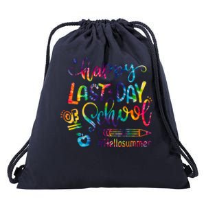 Happy Last Day Of School Hello Summer Teacher Student Shirts Drawstring Bag