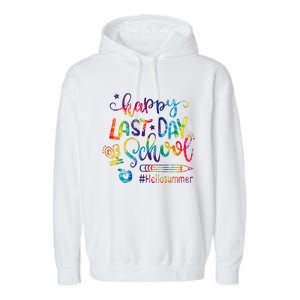 Happy Last Day Of School Hello Summer Teacher Student Shirts Garment-Dyed Fleece Hoodie