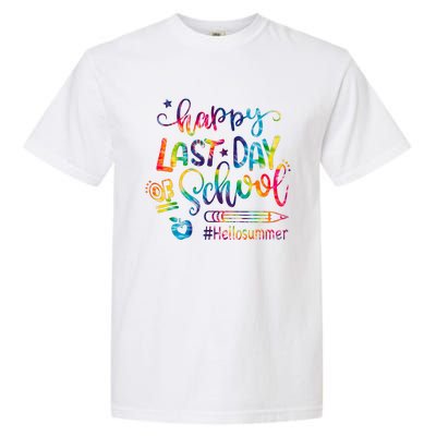 Happy Last Day Of School Hello Summer Teacher Student Shirts Garment-Dyed Heavyweight T-Shirt