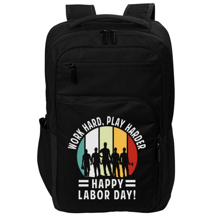 Happy Labor Day Celebration Graphic Impact Tech Backpack