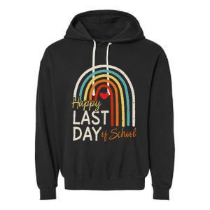 Happy Last Day Of School Teacher Student Graduation Garment-Dyed Fleece Hoodie