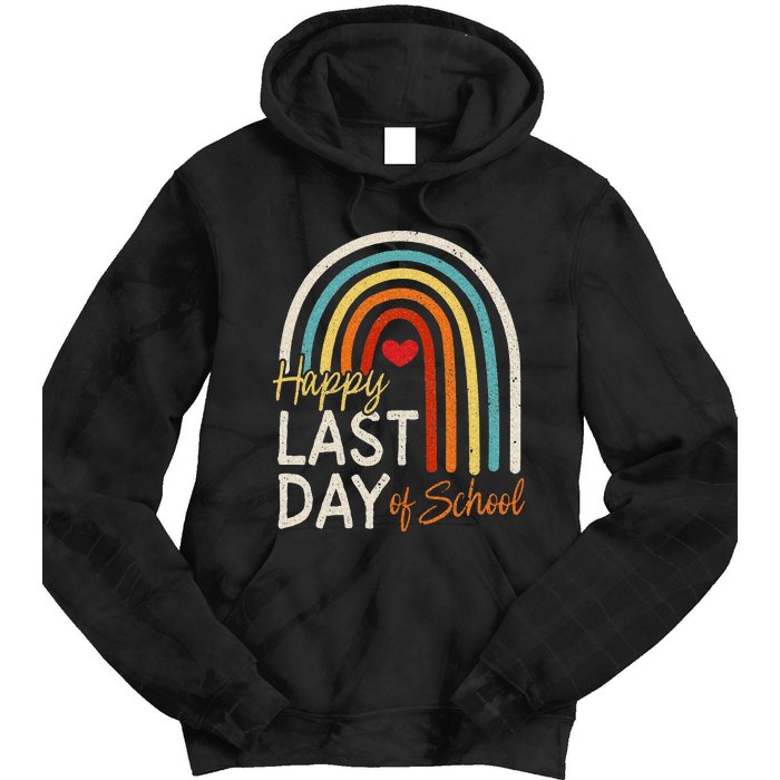 Happy Last Day Of School Teacher Student Graduation Tie Dye Hoodie