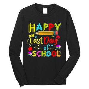 Happy Last Day Of School Hello Summer Teacher Student Long Sleeve Shirt