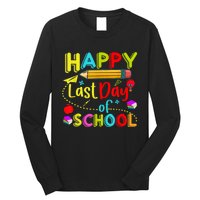 Happy Last Day Of School Hello Summer Teacher Student Long Sleeve Shirt