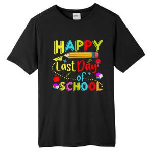 Happy Last Day Of School Hello Summer Teacher Student Tall Fusion ChromaSoft Performance T-Shirt