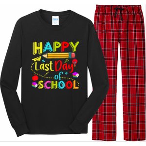 Happy Last Day Of School Hello Summer Teacher Student Long Sleeve Pajama Set