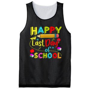 Happy Last Day Of School Hello Summer Teacher Student Mesh Reversible Basketball Jersey Tank