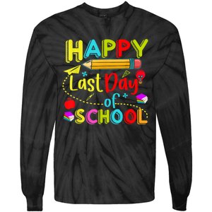 Happy Last Day Of School Hello Summer Teacher Student Tie-Dye Long Sleeve Shirt