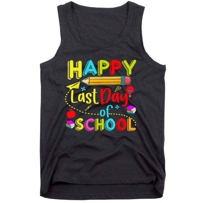 Happy Last Day Of School Hello Summer Teacher Student Tank Top