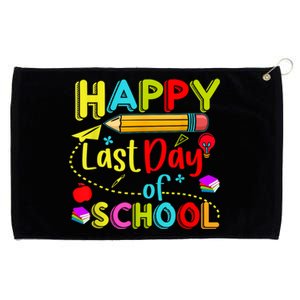 Happy Last Day Of School Hello Summer Teacher Student Grommeted Golf Towel