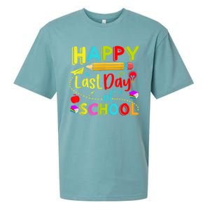 Happy Last Day Of School Hello Summer Teacher Student Sueded Cloud Jersey T-Shirt