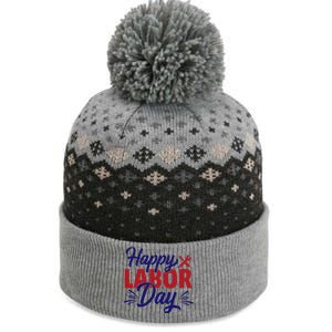 Happy Labor Day Celebration Graphic The Baniff Cuffed Pom Beanie