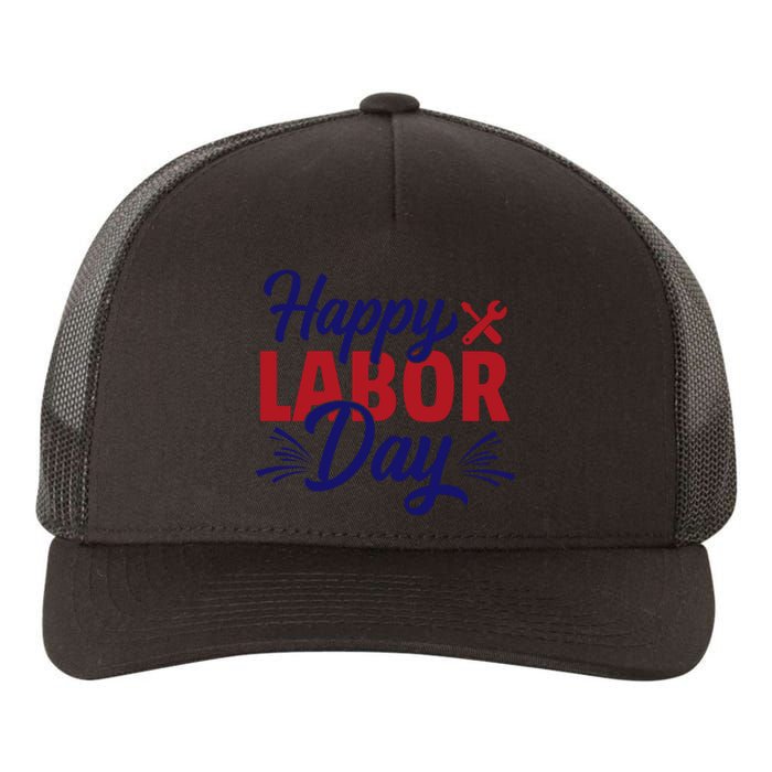 Happy Labor Day Celebration Graphic Yupoong Adult 5-Panel Trucker Hat