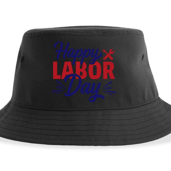 Happy Labor Day Celebration Graphic Sustainable Bucket Hat