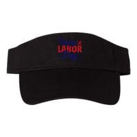 Happy Labor Day Celebration Graphic Valucap Bio-Washed Visor