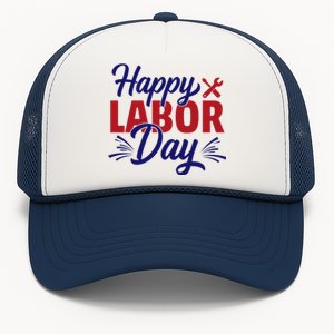 Happy Labor Day Celebration Graphic Trucker Hat