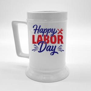 Happy Labor Day Celebration Graphic Beer Stein