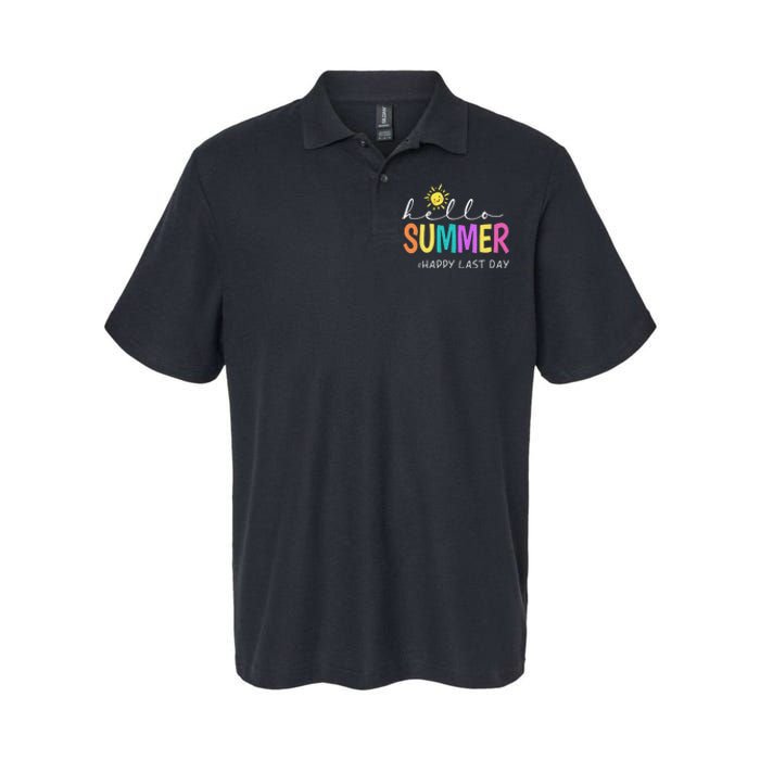 Happy Last Day of School Teacher Student Hello Summer Gifts Softstyle Adult Sport Polo