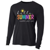 Happy Last Day of School Teacher Student Hello Summer Gifts Cooling Performance Long Sleeve Crew