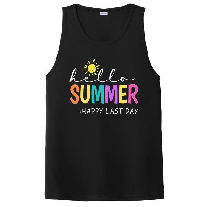 Happy Last Day of School Teacher Student Hello Summer Gifts PosiCharge Competitor Tank